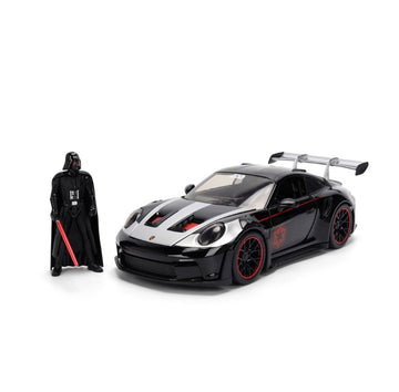 Hollywood Rides Star Wars Porsche 911 GT3 RS 992 1:24 Scale Die-Cast Metal Vehicle with Darth Vader Figure