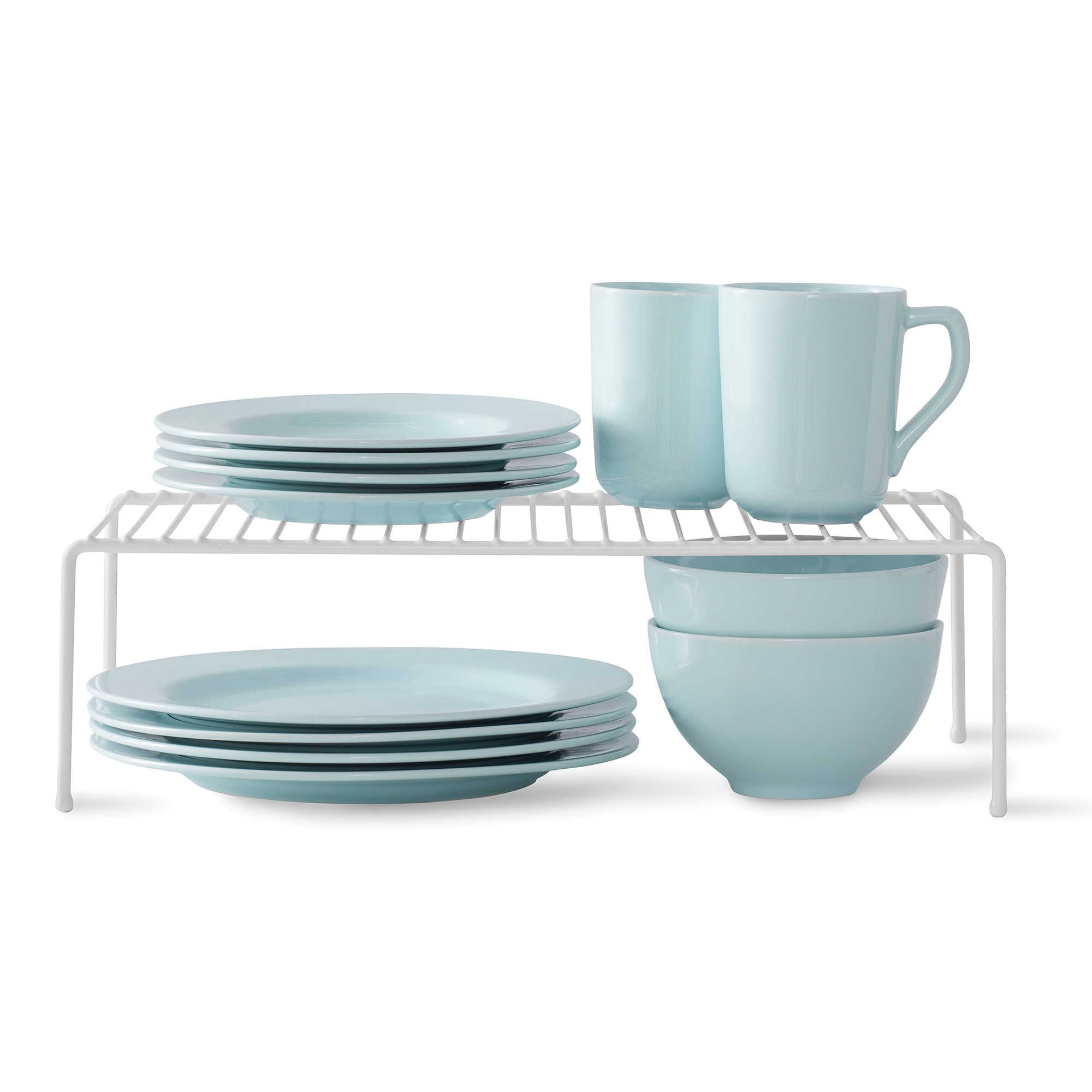 Kitchen Cabinet Shelf Organizer Rack – Space-Saving Stackable Storage Shelf