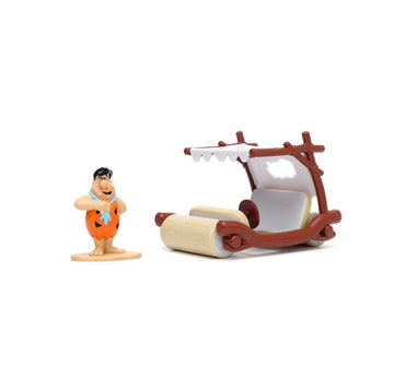 Flintstones Flintmobile 1:32 Scale Die-Cast Metal Vehicle with Fred Nano Figure