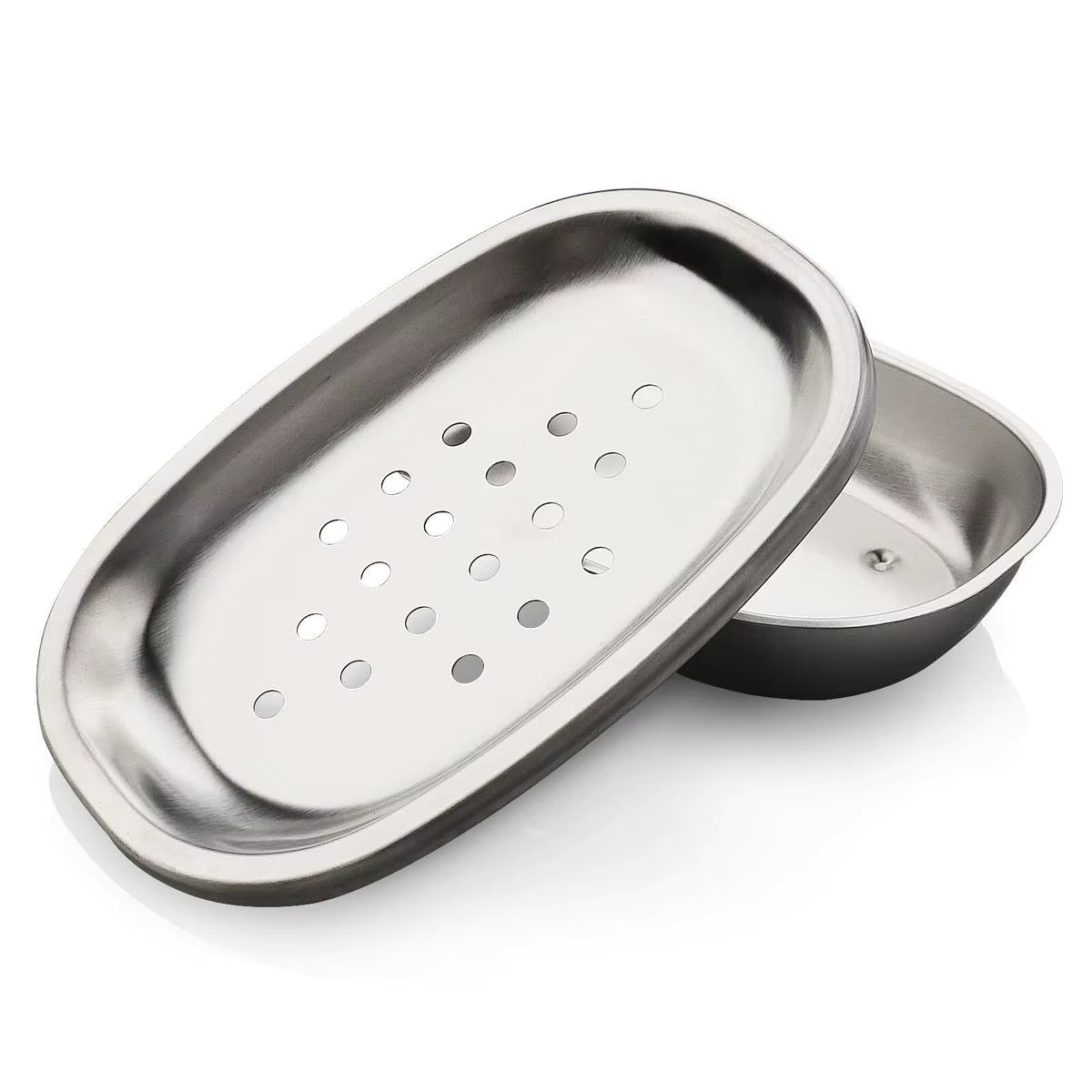 Stainless Steel Corner Sink Strainer Basket with Drain Tray