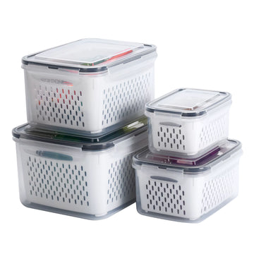 16-Piece Airtight Food Storage Container Set with Snap Lids – Microwave & Fridge Safe