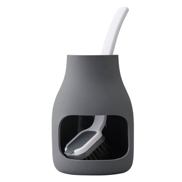 Sink-Side Cleaning Brush with Compact Holder – Hygienic Kitchen Scrub Set