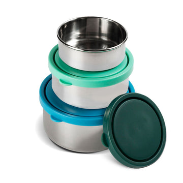 Stainless Steel Leak-Proof Food Storage Containers – 3-Piece Nesting Set